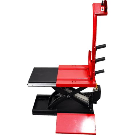 Élévateur pneumatique pour pneus jusqu'à 75 kg - Idéal pour équilibreuses - Levage 460 mm MW Tools BBLIFT01