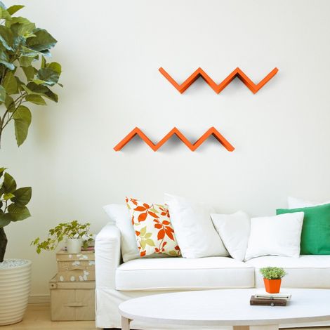 Estante de pared rectangular mod. Saetta Roble imperial (1/4)