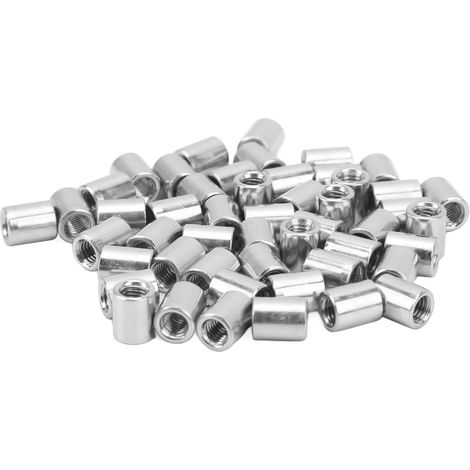 M5 x 0,8 Innengewinde-Rundmuttern, Packung mit 50 Stück, Länge 10 mm, Innengewinde, Edelstahl-Rohrverschraubungsset, wasserdichte und langlebige Schrauben. (1/5)