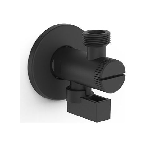 LLAVE DE ESCUADRA CON FILTRO R.1/2 - R.3/8 NEGRO MATE