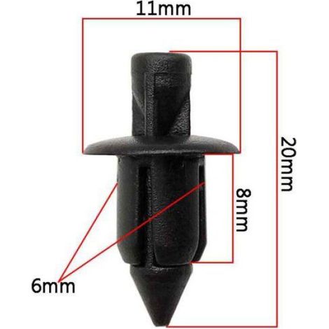 200 Pièces de Rivets Plastiques avec Outil de Fixation pour Garnitures de Véhicules et Panneaux (1/4)
