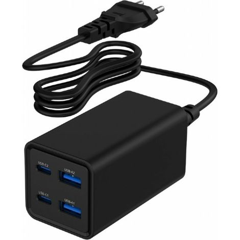 Caricabatterie da Parete GEMBIRD TA-UC-2A2C-PD65-01-BK (1/4)