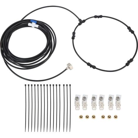 Kit d’Arrosage 26 Pieds avec Buse Réglable et Raccord 3/4 pour Terrasse, Jardin Rafraîchissant -KZQ (1/4)