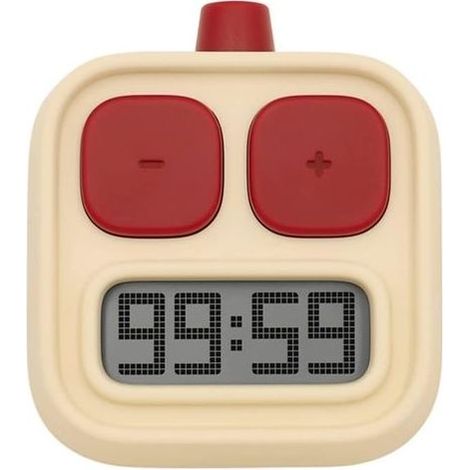 Minuteur de cuisine numérique mignon pour enfants, minuteur de cuisine avec minuterie magnétique puissante (jaune),65.52.2cm (1/5)