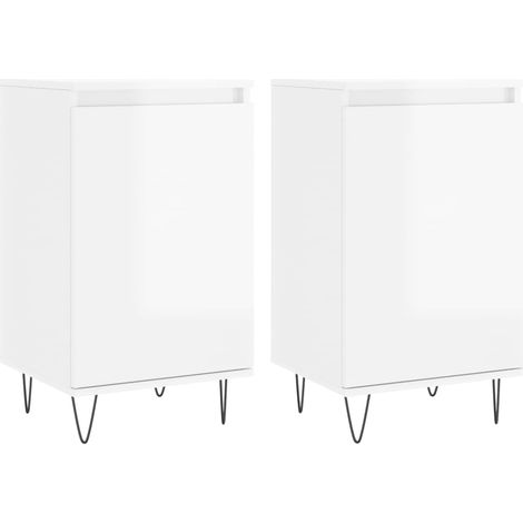Buffet credenza cassettiera armadio contenitore organizer cucina soggiorno soggiorni set da 2 lucido 40 x 35 x 70 cm derivati del legno marrone 020036704