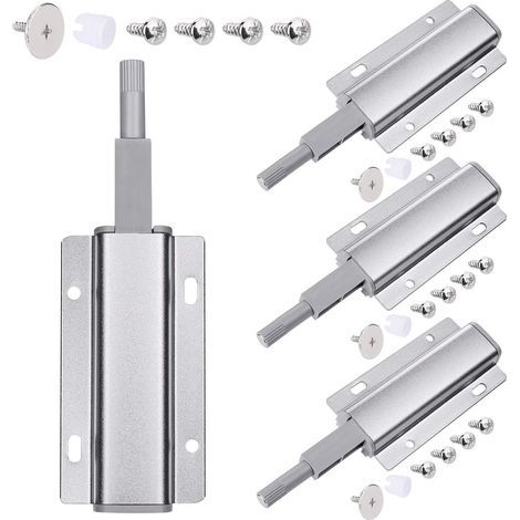 Push to Open Aimant Porte Placard, 4Pcs Loquet Magnetique Push Open Amortisseur, Push to Ope Amortisseur pour Porte, Tiroir, Meuble