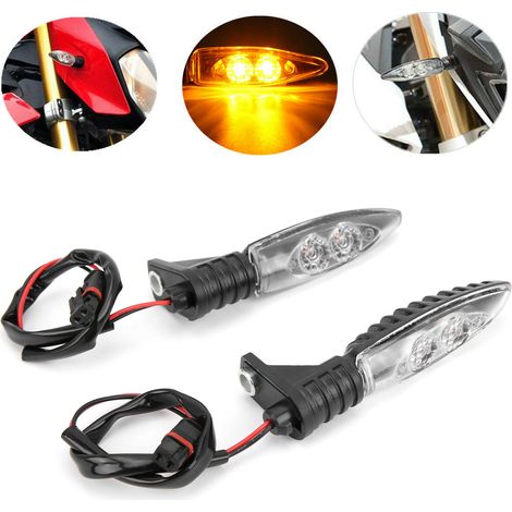 Paire de clignotants avant à LED 12 V de remplacement pour S1000RR R1200GS F800GS, lentille transparente (1/5)
