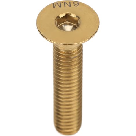 M6x30mm Befestigungsschraube aus Titanlegierung für Fahrradlenker, Steuersatz, Fahrradreparatur, goldfarben (1/5)
