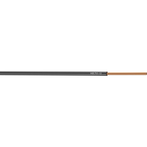 Fil Électrique 1.5 Mm² H07Vu, En Couronne De 5M Noir