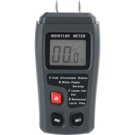 Digital LCD Wood Moisture Meter, Humidity Tester, Wood Moisture Water Leak Detector for Wood Building Materials, Wood Walls, Paper Floors (1/5)