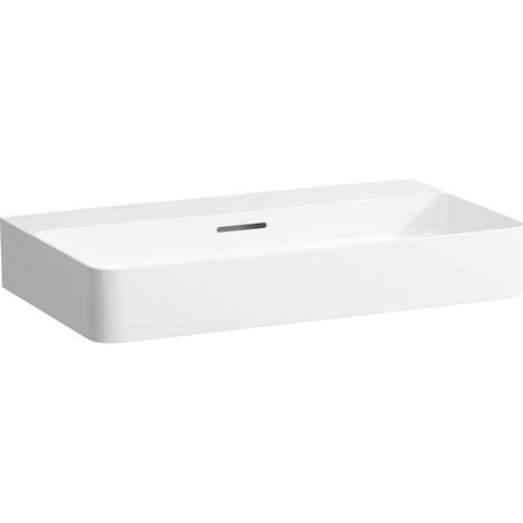 Vasque à poser VAL 750 x 420 mm avec trop-plein, sans trou pour robinetterie blanc LAUFEN