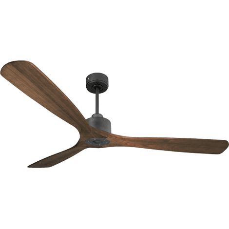 Modulo Slim Ring - Super destratificateur et ventilateur DC 166 cm noir pales bois sombre idéal 30 à 60 m² (1/5)