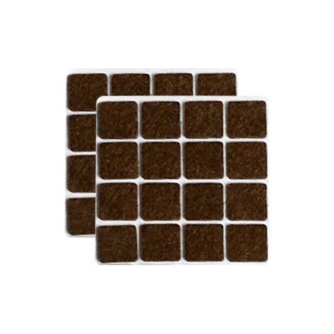 Almohadilla Protectora Fieltro Cuadrada Lauxa Home - 1.8 Cm / 32 Uds / Marrón (1/5)