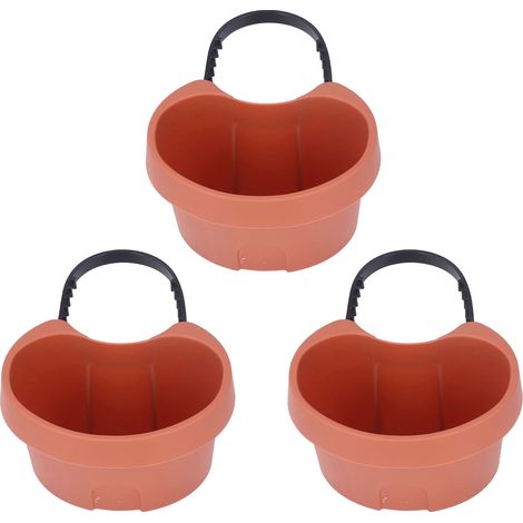 Pot de fleurs avec sangle réglable et tuyau de drainage en plastique, idéal pour les semis de plantes succulentes et les balcons extérieurs. (1/5)