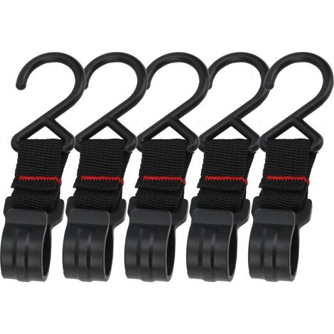Set di 5 ganci multifunzionali per appendere utensili leggeri e da campeggio.