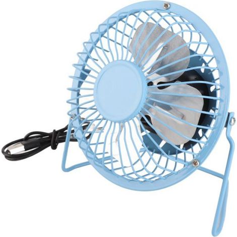 Ventilateur De Bureau - 4 Pouces - Métal - Alimentation USB - Pour Bureau Maison Chambre Dormitoire Voiture - 1 Pièce (1/5)
