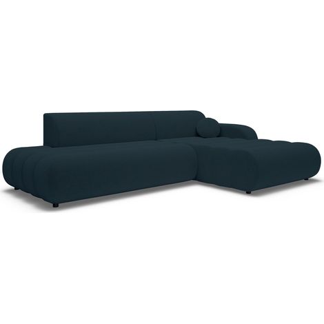 Selsey Arione - Ecksofa mit Schlaffunktion, Chenille Blau, 283 cm - rechts (1/5)