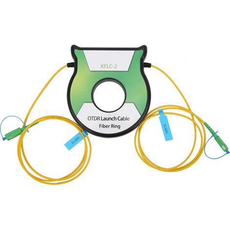 Câble de lancement OTDR fibre optique monomode 9/125um 500M OS2 adaptateur connecteur SC/APC (1/5)