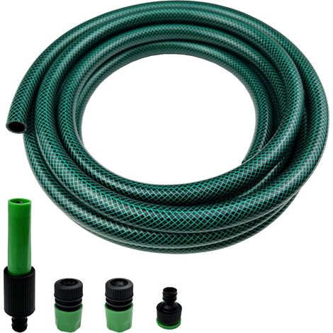 Short PVC Garden Hose with Plastic Quick-Connect - 5M (15FT) Leak-Proof and Kink-Free, 12 mm (1/2") ID Leader Hose for Washing Machine RV Caravan (1/5)
