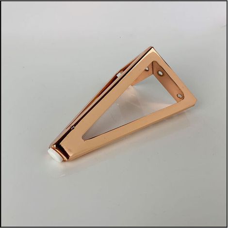 XEPHO Lot de pieds meubles de rechange,15 cm,triangulaires,pieds de tables de bricolage,pour les chaises,les armoires et les canapés,autres pieds de meubles (Or rose,1pcs)