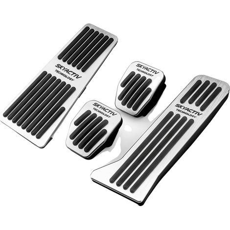 Accessori per pedali, materiale resistente, comfort di guida migliorato, LHD MT 4 pezzi Argento (1/2)