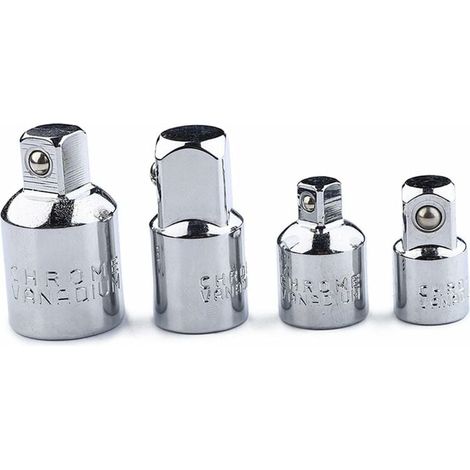Adaptateur Douille À Cliquet - 4 Pièces 1/4" 3/8" 1/2" - Pour Tournevis À Choc Électriques - Réparation Automobile Et Domestique