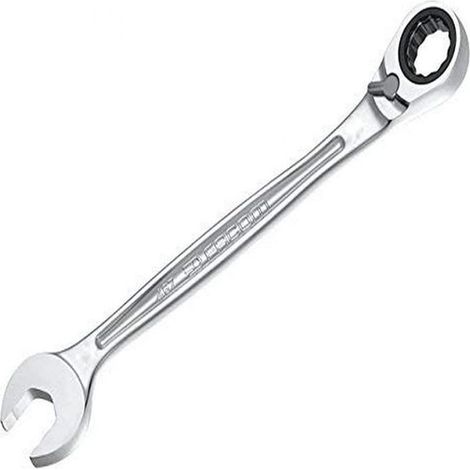 Clé Mixte À Cliquet - 13 mm - Tête À Oeil Et Fourche Inclinées 15° - Mécanisme Réversible À Levier - Ultra-Grip Antidérapant - 1 Pièce (1/5)