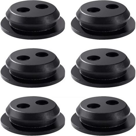 Pair 6 Pièces Réservoir de Carburant Œillets en Caoutchouc, Caoutchouc Douille Joint de Réservoir 2 Trous, pour Débroussailleuse, Débroussailleuse, Souffleur (1/5)