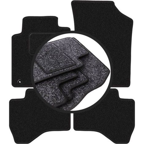 Tapis De Voiture - Polypropylène - Pour Citroën C1 I Berline (2005-2014) - Anthracite - Lot De 4 (1/5)