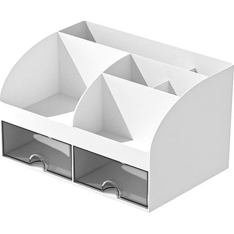 Organisateur de maquillage avec tiroirs – Rangement multi-niveaux pour cosmétiques et soins de la peau, idéal pour coiffeuse, coiffeuse et comptoir de salle de bain. Porte-pinceaux à rouge à lèvres et (1/5)
