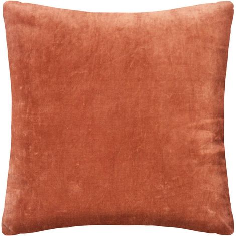 Coussin Otto velours rose terracotta 55x55cm - Atmosphera créateur d'intérieur (1/2)