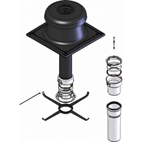 Kit di tubi a soffitto PP D80 completo (1/2)