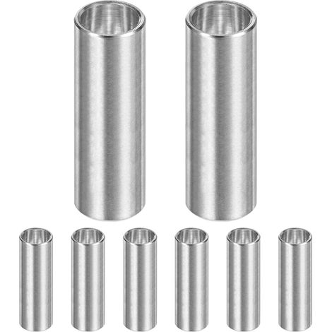8PCS Entretoises En Acier M8 8mm ID x 10mm OD x 30mm Argent (1/5)