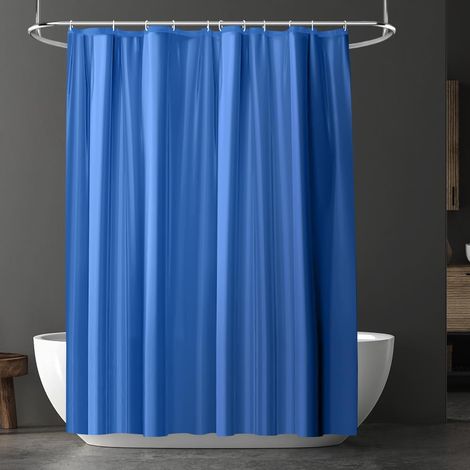 Rideau de Douche Anti-Moisissure Avec Crochets, Imperméable, 180x180cm Pour Baignoire ou Salle de Bain (Bleu Marine) (1/5)