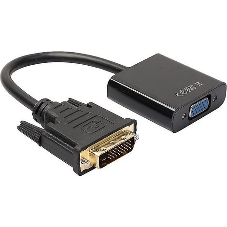 Convertisseur DVI vers VGA 1080p, câble VGA, DVI mâle vers VGA 15 broches femelle (1/4)