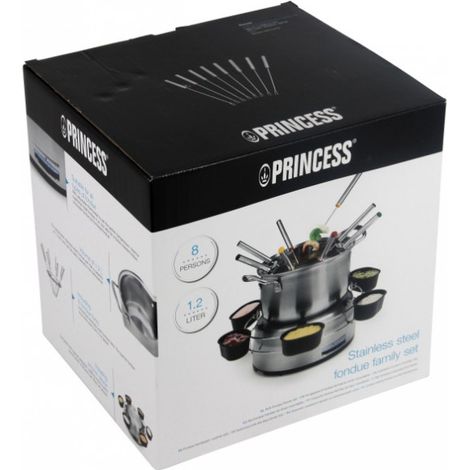 Princess 172680 Fondue-Familien-Set 800 W 1,2 Liter Edelstahl"-"162358405