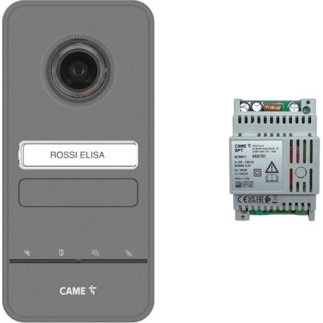 CAME 8K40CF-028 Kit Videocitofono Free-LHS V/01 X1 4 Chiamate Grigio + Alimentatore 18V (1/5)