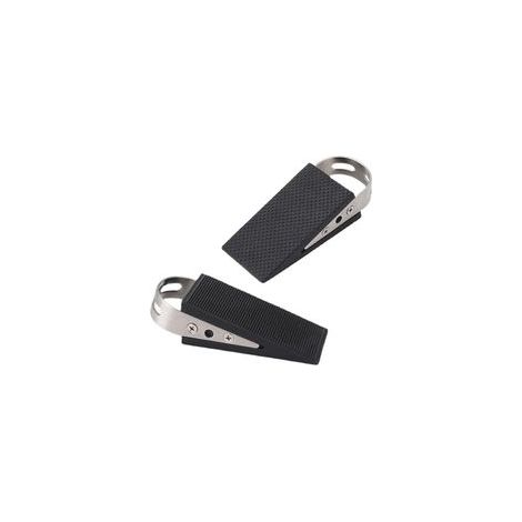 2 pièces cale porte souple, Résistants Antidérapante Caoutchouc Cale Porte au Sol, avec poignée en acier inoxydable, pour Genre Carrelage, Sol,Béton