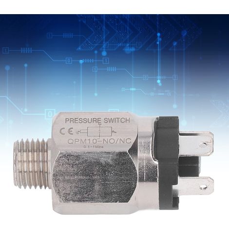 Contrôleur de pressostat pneumatique à membrane réglable QPM10-NO/NC1/4 (normalement ouvert/normalement fermé intégré) (1/5)