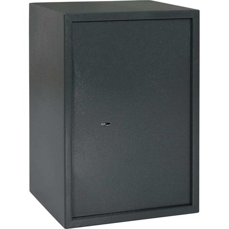 Safe Box mit Schloss Dunkelgrau 35 x 31 x 50 cm Stahl