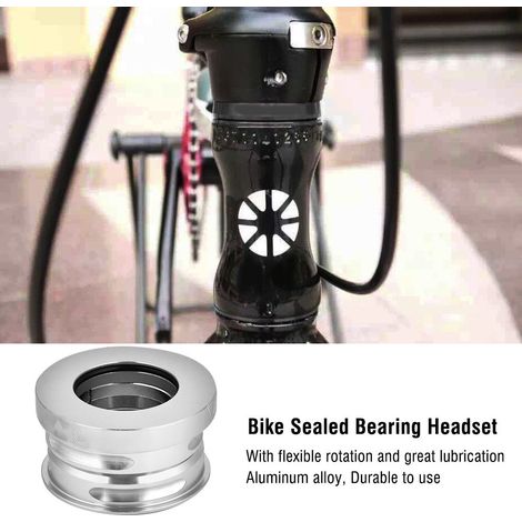 Jeu de direction MEIJUN 44 mm pour vélo, à roulements étanches internes, finition électroplaquée (argent) (1/5)