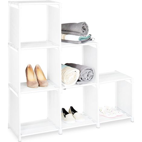 Step shelf with 6 compartments