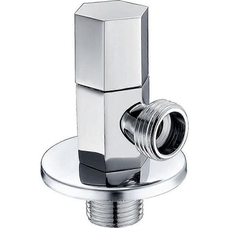 Vanne d'angle durable pour rénovation domiciliaire, argent, 1 pièce (1/5)