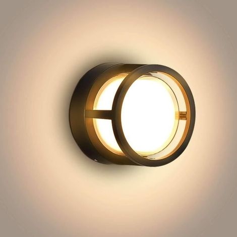 (Schwarz) 12-W-LED-Außenwandleuchte, IP65 wasserdicht, Aluminium – Schwarz – Modern und langlebig (1/4)