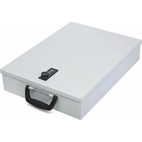 Document Storage Box with Lock, A4 Size, Metal (1/5)