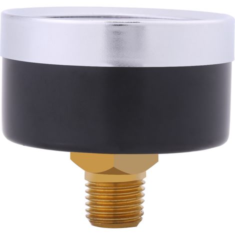 Manomètre miniature (1 pièce) pour carburant, air, huile ou eau, 0-200 psi / 0-14 bar, filetage NPT (1/5)