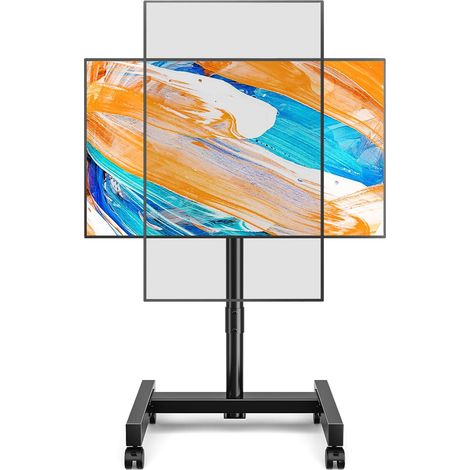 Support TV sur Pied Universel pour téléviseurs LCD LED Plats Incurvés 13 à 50 Pouces VESA 200x200 mm jusqu'à 20 kg (1/5)
