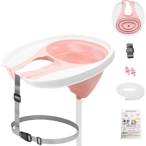 Lavabo Personnes Alitées Pliable, Bac Shampoing Portable pour Lavage Cheveux au Lit, Aide Seniors et Handicapés (1/5)