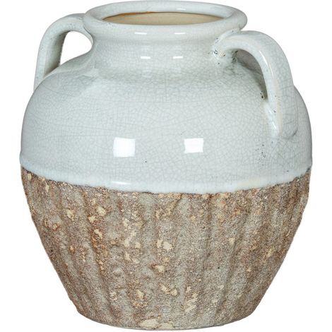 Thorne Medium Amphora Vase - Ceramic - L21 x W21 x H22 cm - White