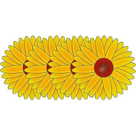 Répulsif anti-mouches - Non toxique - Motif tournesol - Lot de 4 - Usage intérieur - Autocollant (1/5)